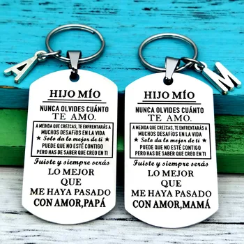 스페인어 HIJA MIA/ HIJO MIO Keychain 감동적인 선물 Hijo hija를위한 최고의 선물 Stocking Stuff Gifts Birthday Present