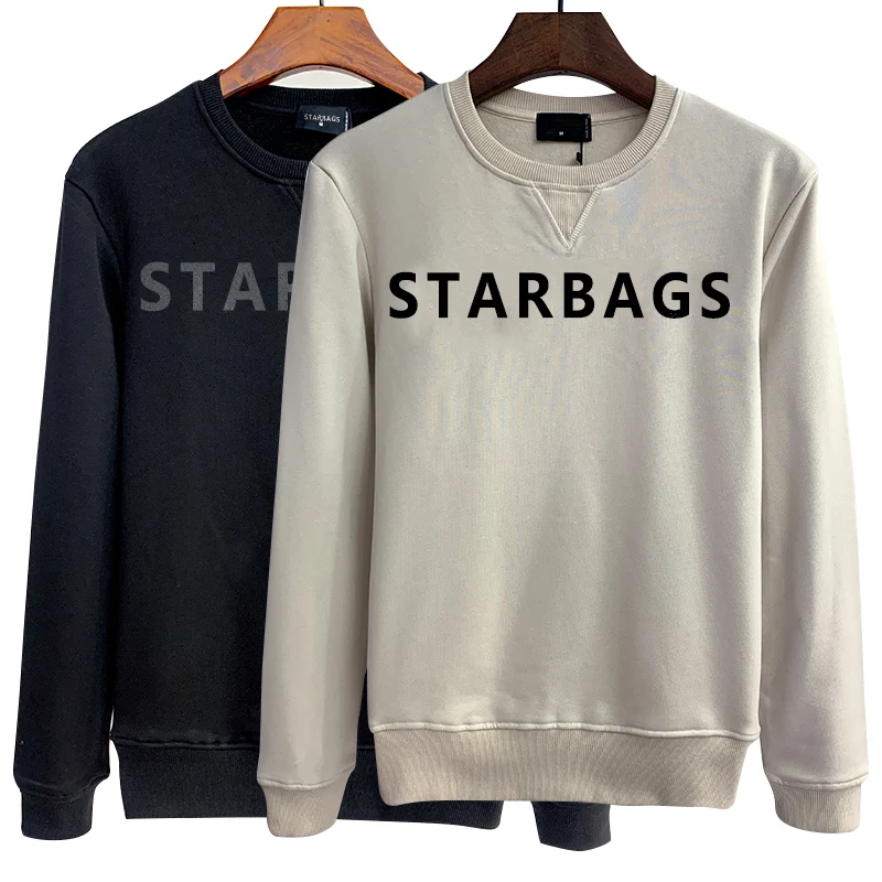 

Толстовка starbags dsq мужская с буквенным принтом, простой пуловер с длинным рукавом, из чистого хлопка, Европейская мода, с круглым вырезом, приталенный силуэт, весна-осень