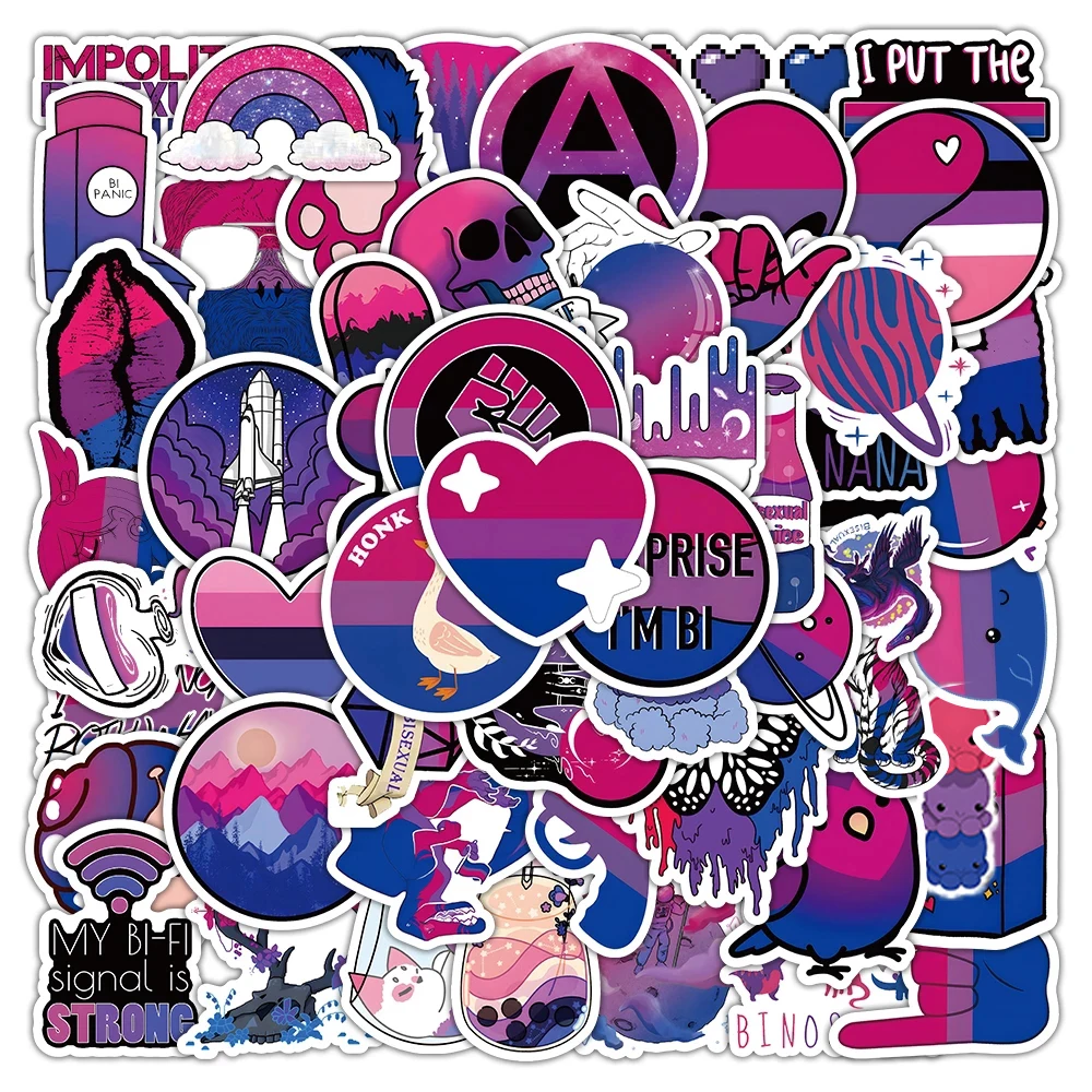 LGBT Bisexual Pride Stickers 10/30/60PCS DIY Motorcycle Luggage Skateboard Cool Stickers Classic Toy Graffiti Kid Sticker Gift cartoon stickers decorative stickers colorful stickers graffiti stickers