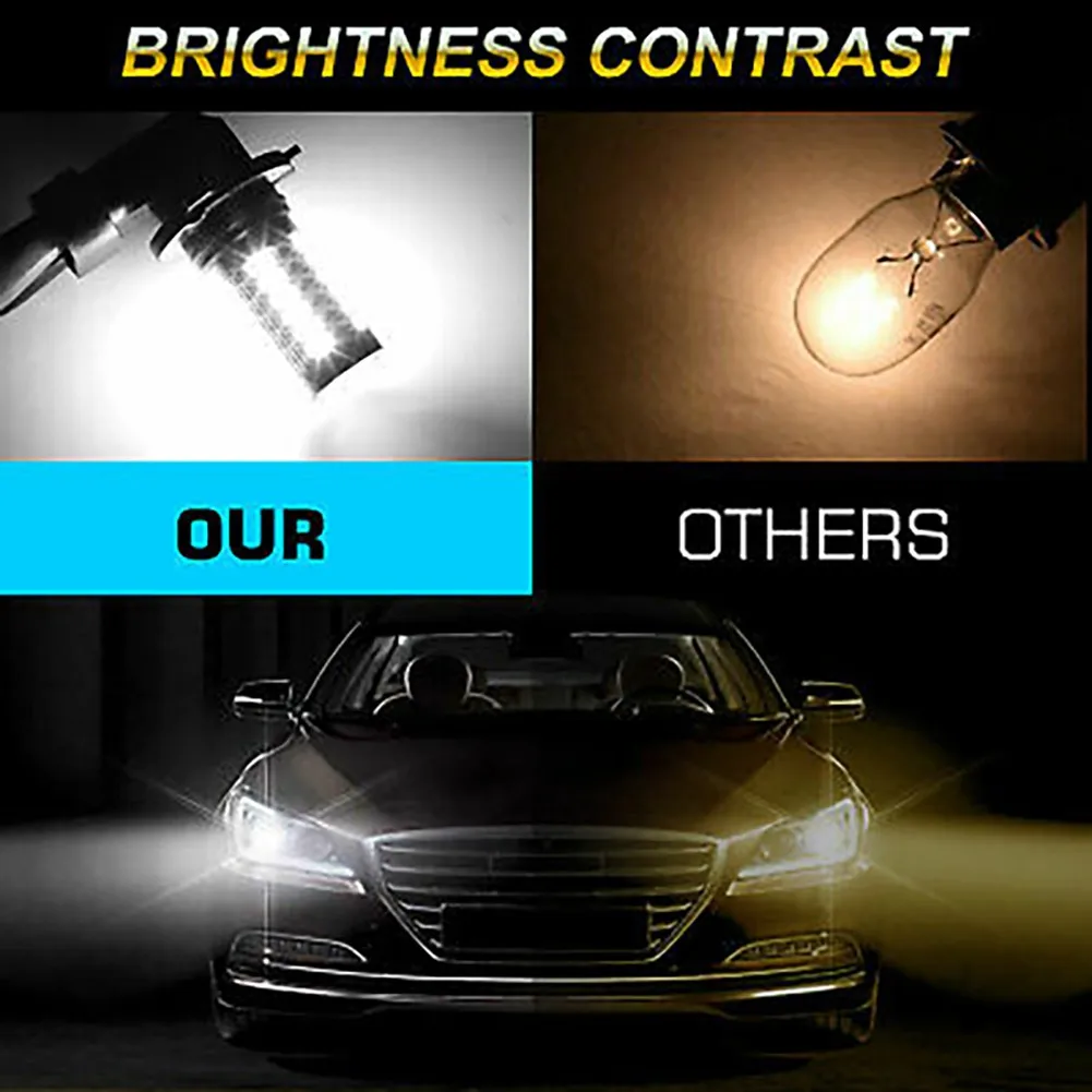 

6.6W 9005 9006 Headlight 6000-6500K Bulbs Combo High Low Beam Super White 33 SMD 4pcs/Set 5630 LED Durable New