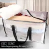 Large Clothes Storage Bags with Lids Clear Moving Bags Heavy Duty Moving Totes Packing Bags with Zips for Moving Clothes 6