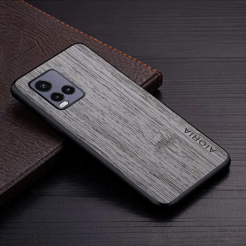 Luxury Bamboo Wood Pattern Leather Phone Case Cover