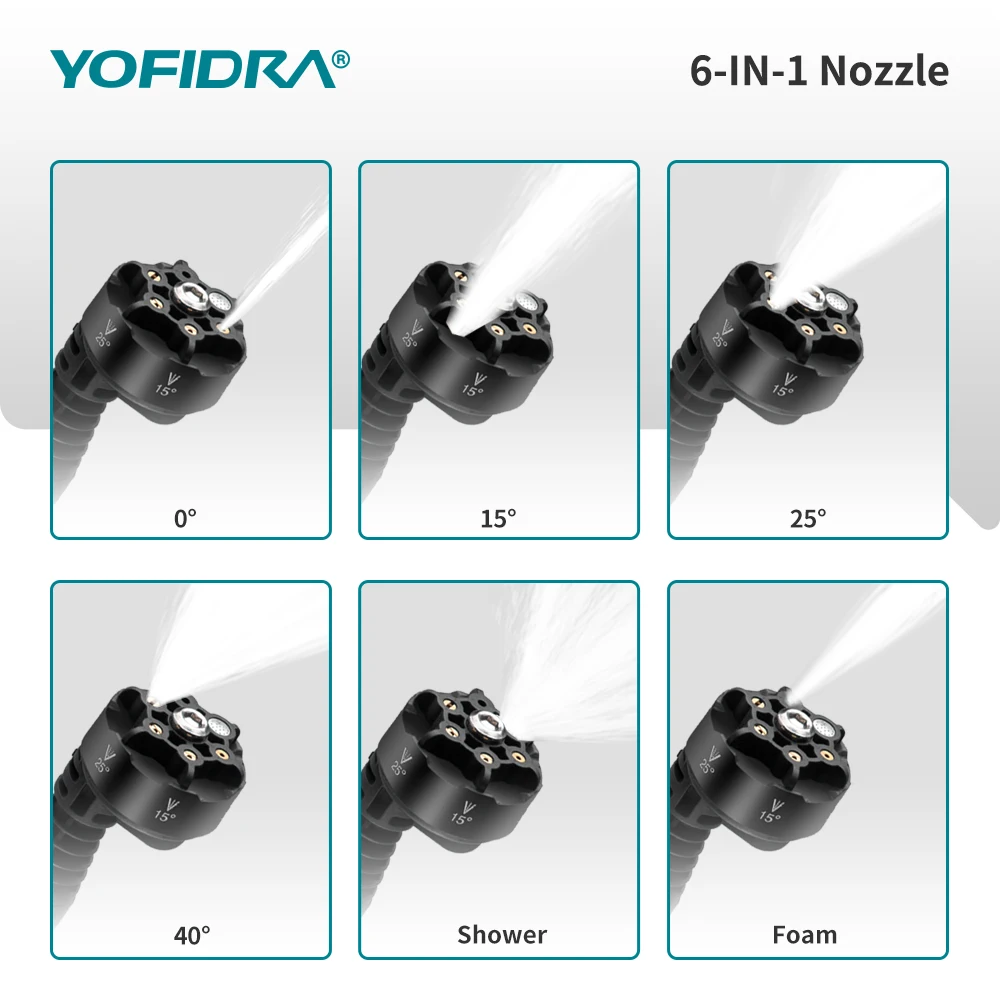 200Bar 3500W Brushless Car Water Gun 6 IN 1 High Pressure Electric Washing Cleaning Spray Gun Makita 18V Battery High Pressure Washer Gun Electric Water Spray Gun High Pressure Sprayer