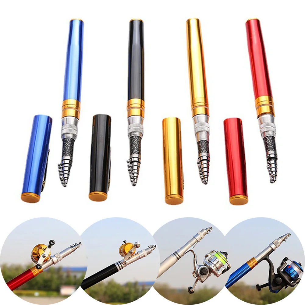 

Mini Fishing Rod Fishing Rod 24*2.2*2.2cm Black Blue Brand New Colorfast Enhanced Version FRP Gold High Quality