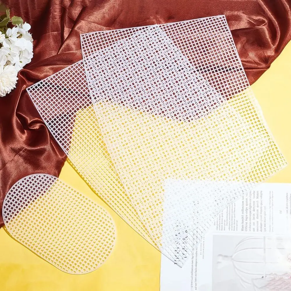 1 Set Black/White Plastic Mesh Canvas Bag Sheets Plastic Net Cover DIY Crafting Handbag Accessories Acrylic Yarn Crafting Knit