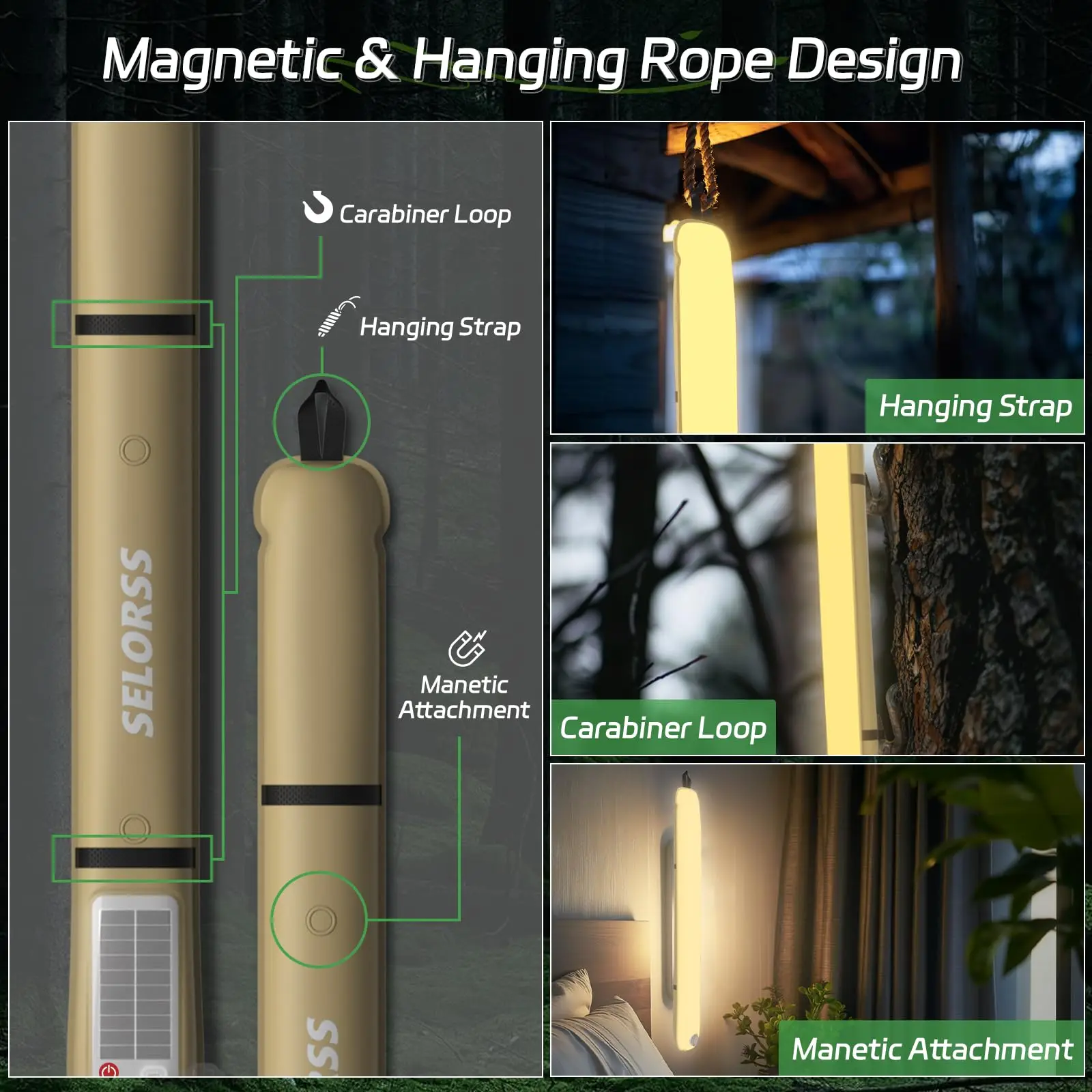 Solar Folding Camping Lantern – 2000mAh Portable Light 3