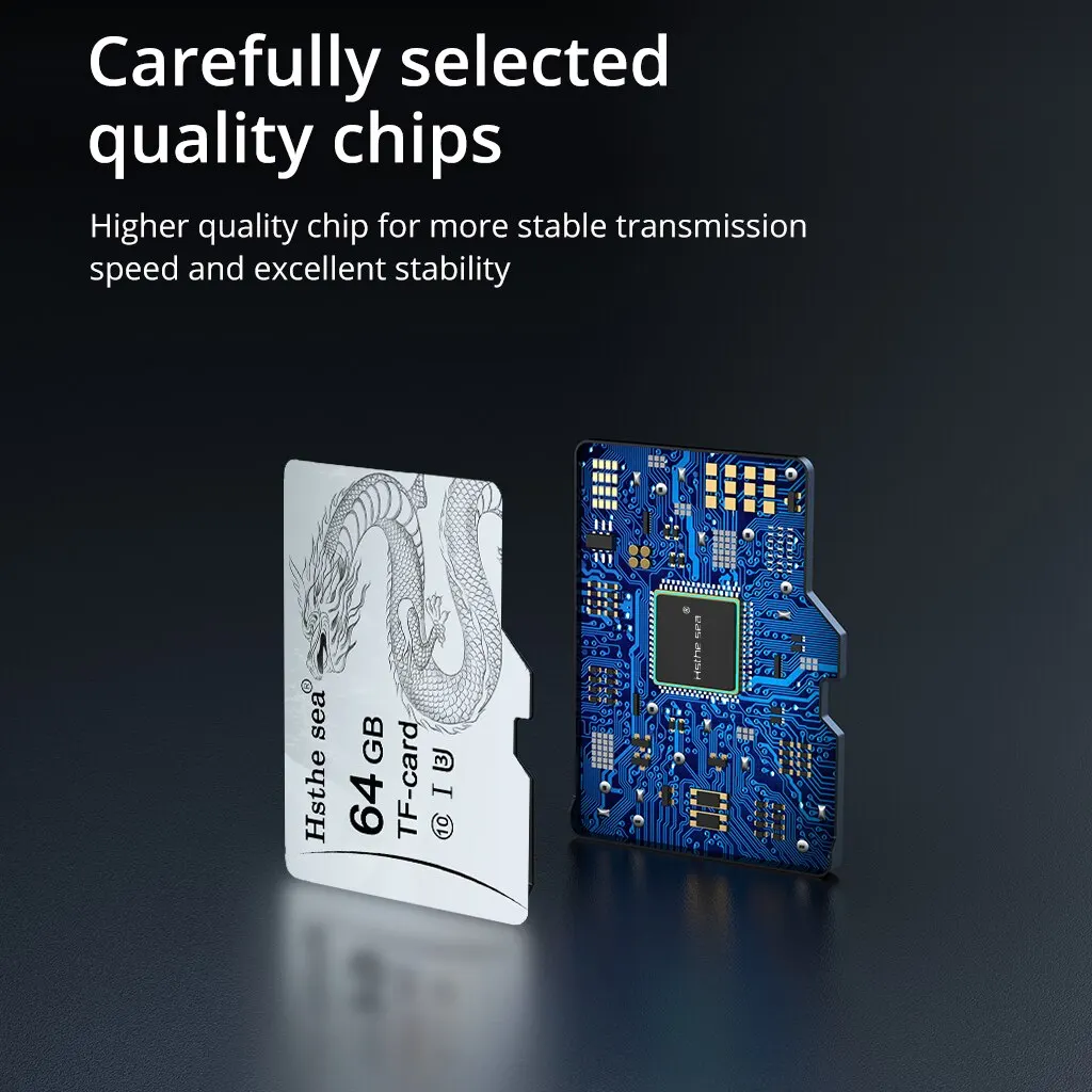 Hssea 휴대폰용 미니 SD 카드, 드론 감시 장비, TF 카드, 128GB U3 메모리 카드, 32GB U1, 64GB U3 A1 Class10