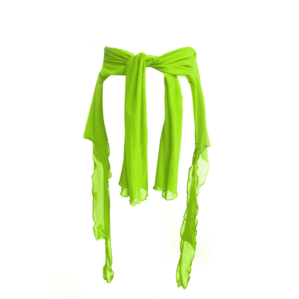Mesh waistband—fluorescent green