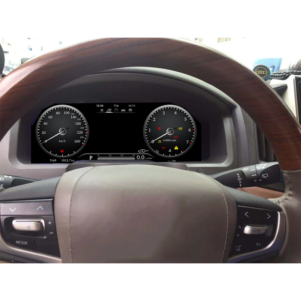 12.3''Car Digital Instrument Cluster Virtual Cockpit For Toyota Land Cruiser 200 2008-2019 LCD Gauge Dashboard Panel Speedometer
