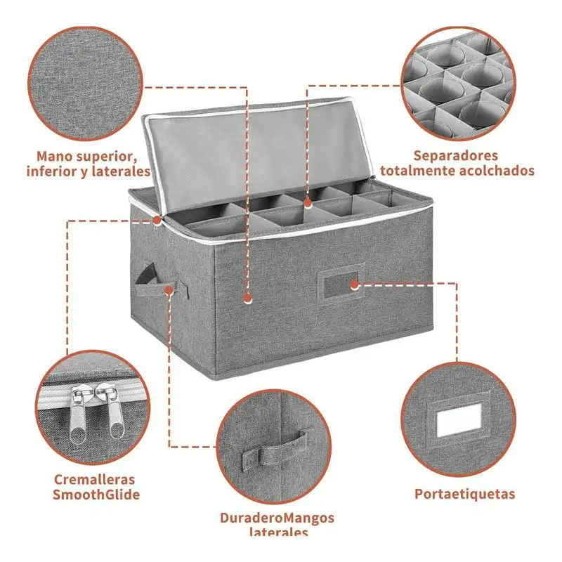 Wine Glass Storage Box With Dividers China Storage Containers Moving Supplies Cup Storage Organizer Fine China Storage 5