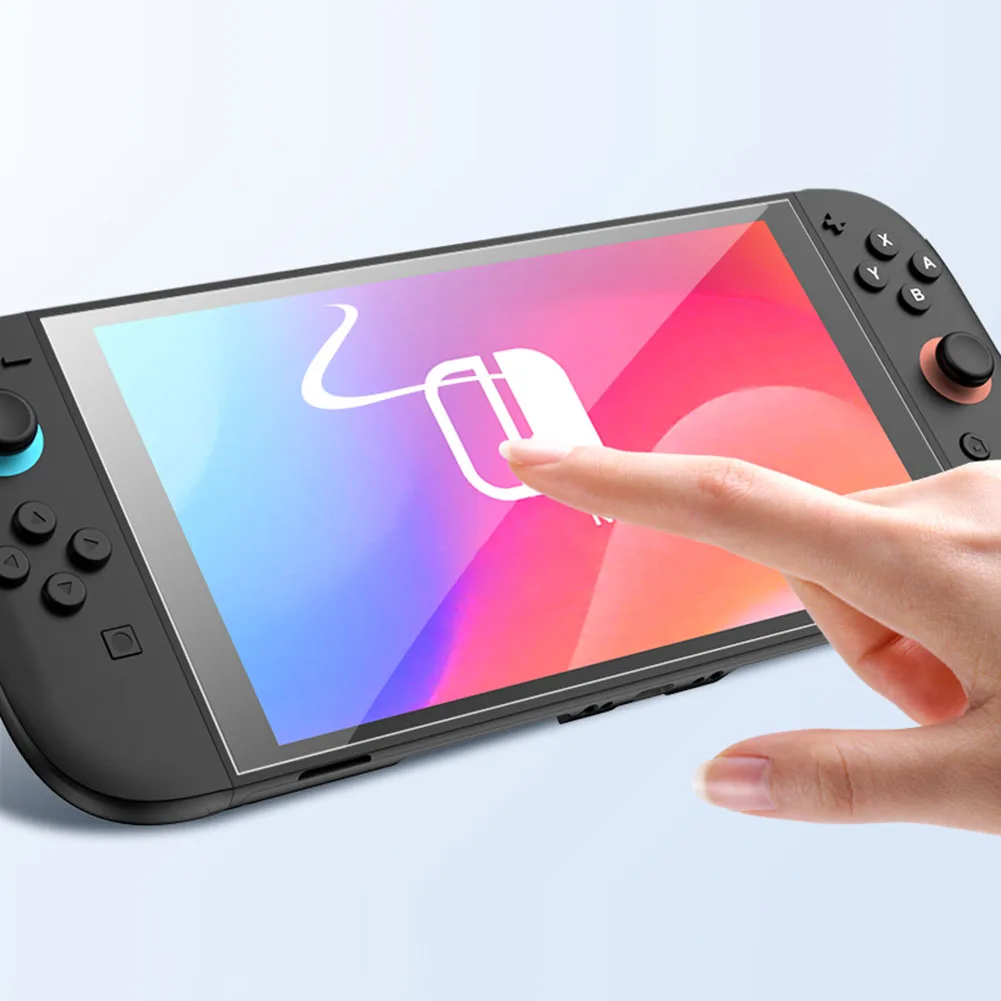 Game Console Protector No Dust Anti-Scratch Screen Films No Bubbles Tempered Glass Screen Film NS2 Game Console Accessories