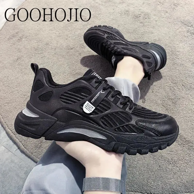 

Mesh Men Casual Shoes Male Ourdoor Jogging Trekking Sneakers Lace Up Breathable Shoes Men Comfortable Light Soft Hard-Wearing