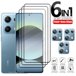 6 - in - 1 Tempered Glass Screen and Lens Protector Set - 3 Glass and 3 Lens (Redmi Note 14 Pro 5G)