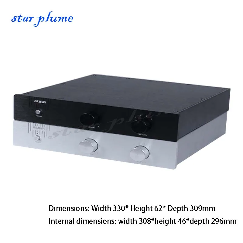 3306 All Aluminum Power Amplifier Chassis Aluminum Alloy Preamplifier Chassis (330*62*309mm) DIY Amplifier Audio Shell 1907a all aluminum alloy power amplifier case preamplifier case dac headphone amplifier chassis shell diy box 194 70 221mm