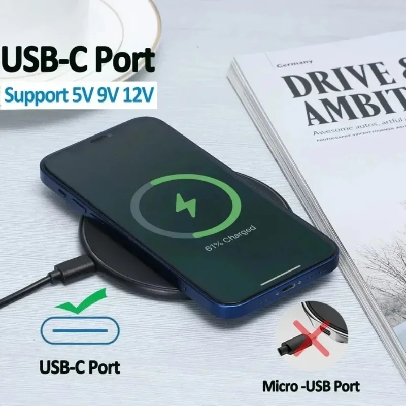 Wireless charger 2 in 1 Induction Fast Charging Pad Dock Station Samsung S23 S22 Xiaomi Huawei iPhone 12-17 Pro Max