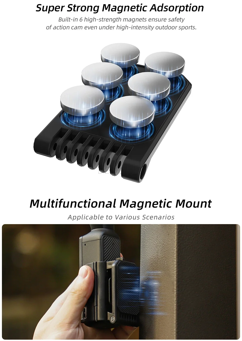 Support Magnétique Réglable 180° Pour DJI Osmo Pocket 3 - Avec étui Silicone De Protection - 6