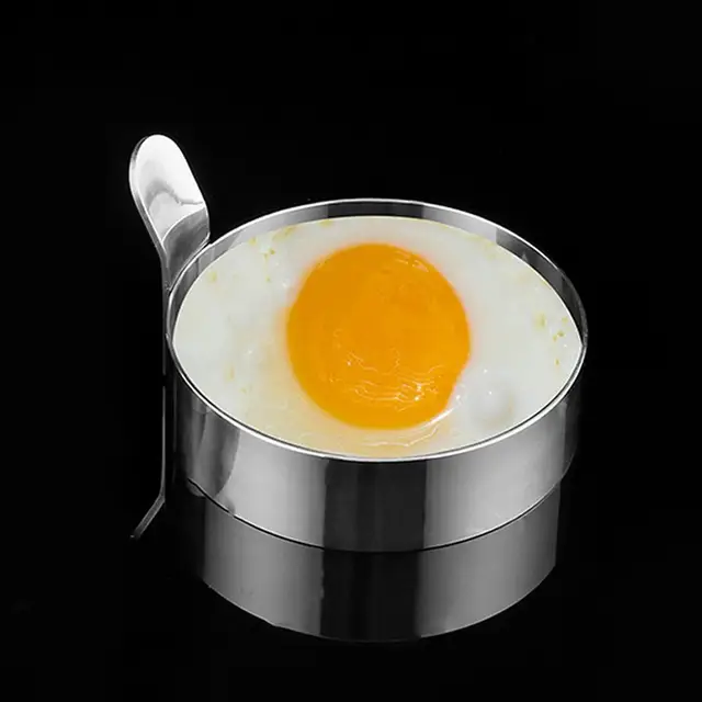 8-Piece Stainless Steel Egg Ring Set - Pancake & Egg Molds With Handles For Perfect Round Eggs, Omelettes & Sandwiches