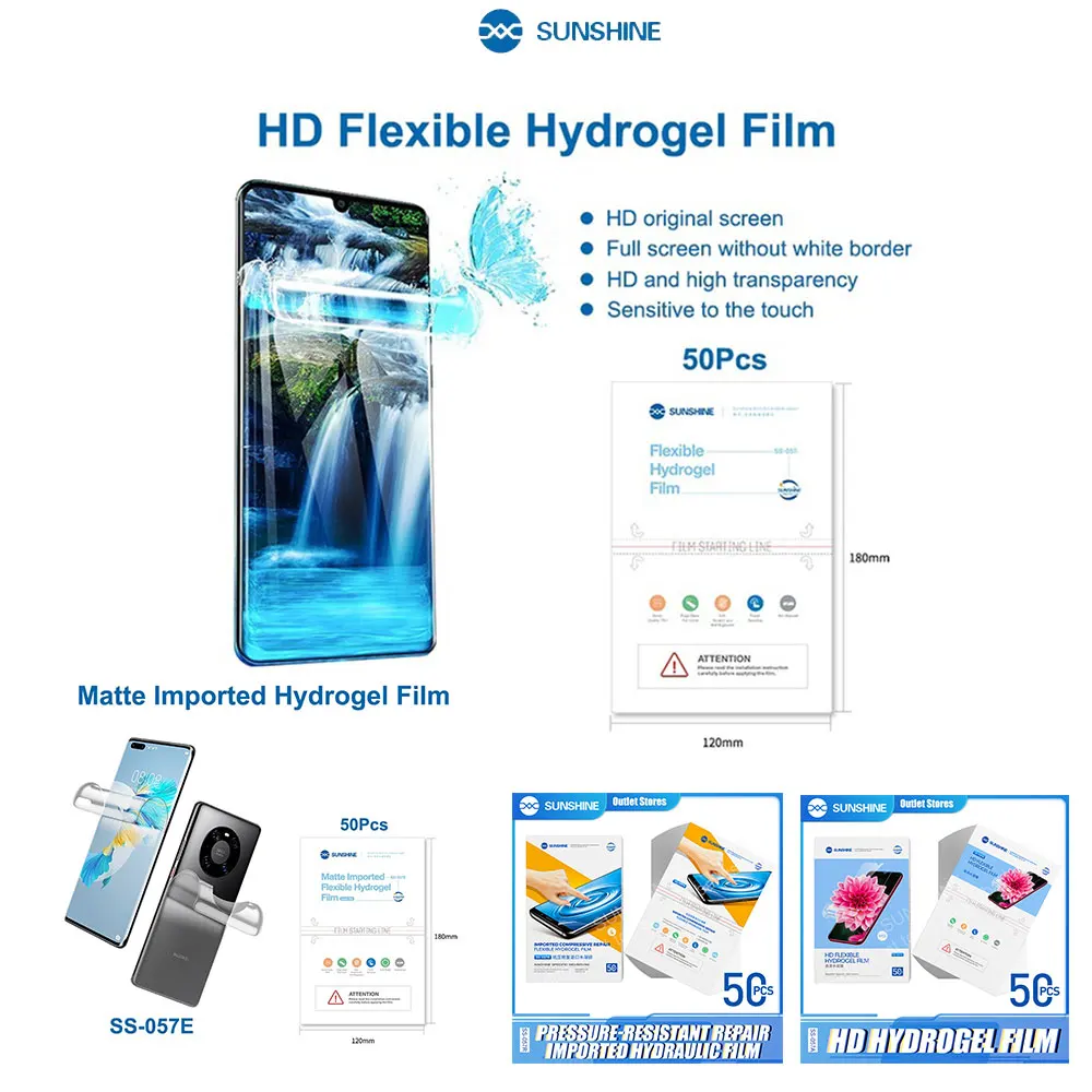 Sunshine SS057a SS 057 SS057R SS057B SS057E película de hidrogel Flexible Protector de pantalla de reloj de teléfono móvil para máquina cortadora inteligente