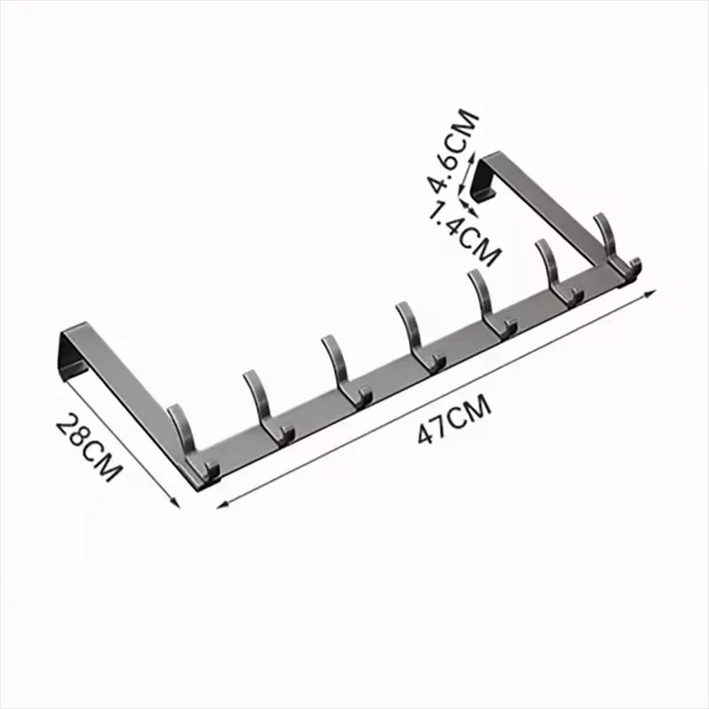 Over-Door Home Organizer Rack Clothes Coat Hat Towel Hanger Bathroom Accessories Holder Storage Organization Door Hook Hat Rack