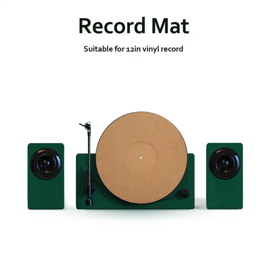12in Record Pad Soft Cork Anti-Static Vinyl Mat Turntable Slipmat Pad Diameter 295mm Audio Controller Phonograph Accessories turntable mat