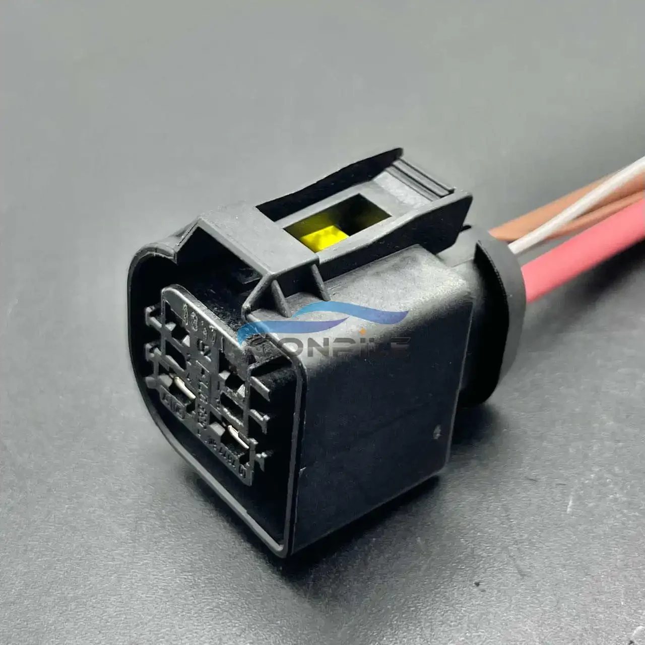 A ABSOPRO Conector De Bomba De Agua Eléctrica De 4 Pines No.10098866 3.5/6.3mm Serie Hembra Terminal De Cable Para BMW Pierburg Cwa400 Plástico De Cobre Estañado Negro 1 Set