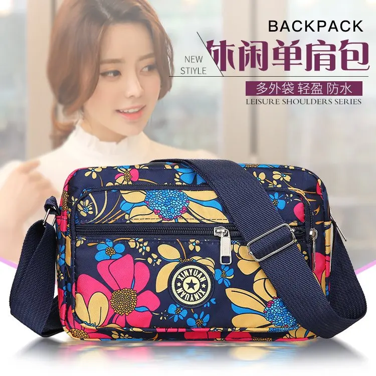 

Wholesale women's bag, Oxford floral cloth, Korean style, casual shoulder bag, middle-aged and elderly messenger bag, floor stal