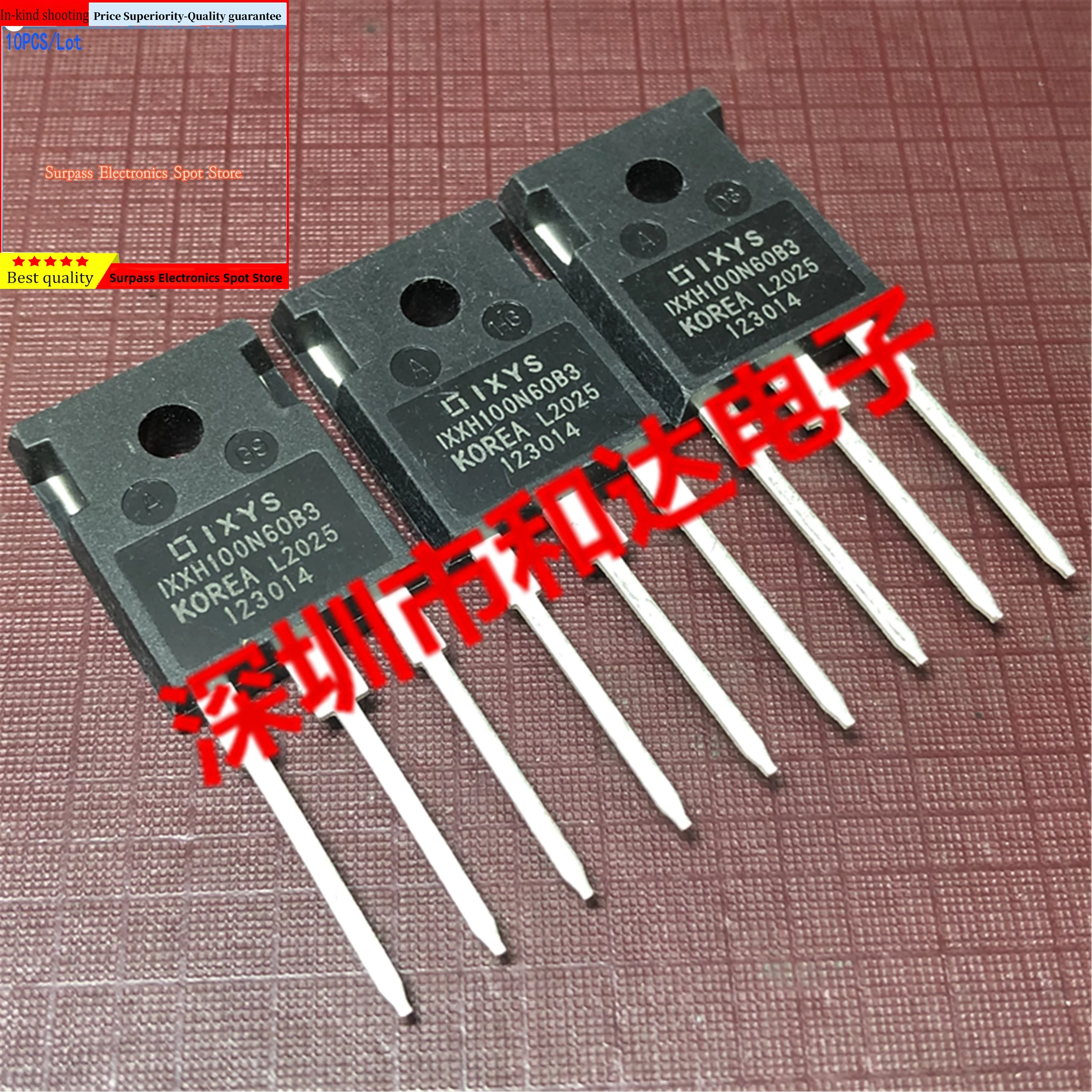 10PCS/Lot IXXH100N60B3 TO-247 600V 100A MOS Imported Original New And Test