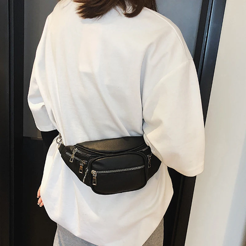 Damen-Umhängetasche, Brust-Umhängetasche, breiter Riemen, weiches Kunstleder, Umhängetasche, Umhängetasche, Pack für Reisen, Geldbörse, Kette, Hüfttasche – Detail 12