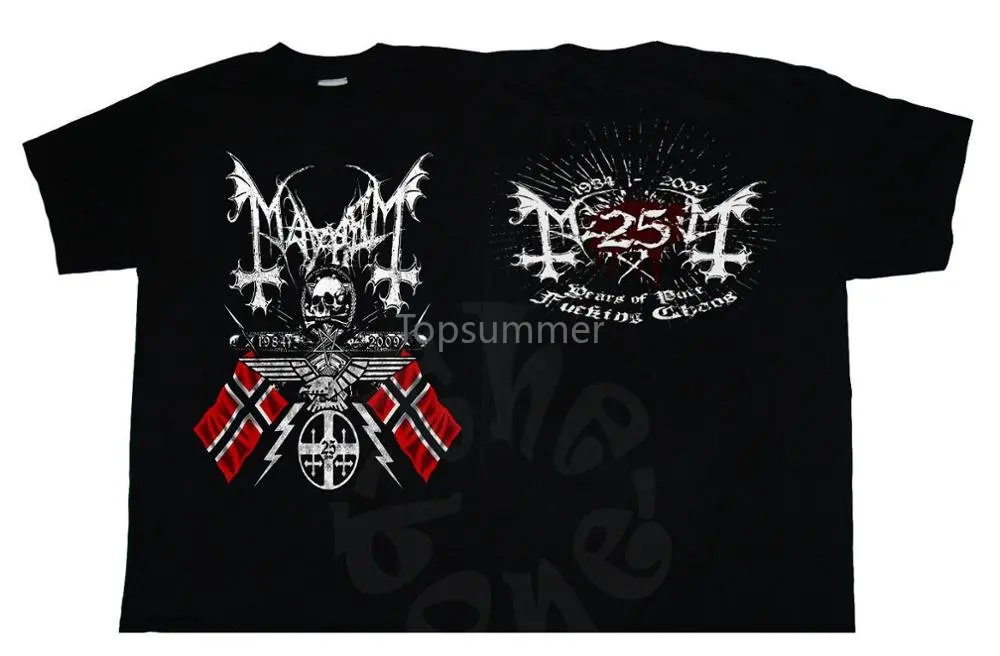

T Shirt Hipster Cool Tops O-Neck Graphic Short Sleeve Mayhem Norwegian Black Metal Band T-Shirt Sizes:S To 3Xl T Shirts For Men