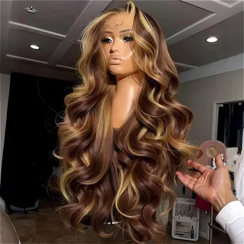P4/27 Highlight Body Wave Wig 5x5 HD Lace Front Human Hair 13x4 Transparent Lace Wigs Human Hair Pre Plucked 250 Density 1