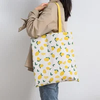 Shopper Handbag Girl Shoulder Shopping Bag Lady Canvas Bag Fabric Double Sided Tote Bag Women's Canvas Bag Tote Bag Storage Bag 2