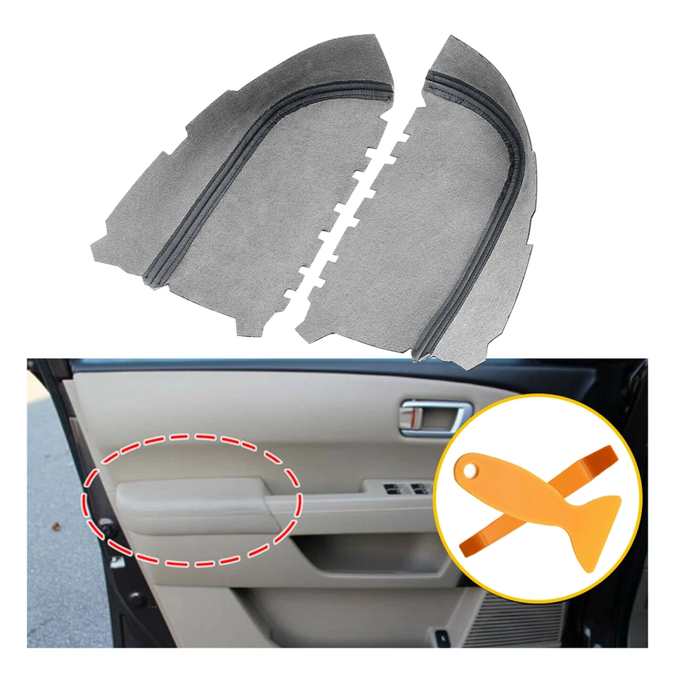 Gray Microfiber Leather Center Console Cover For Honda Pilot 2009-2015 – OEM Style Replacement