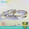 Daifuni 100% S925 Sterling Silver Shiny Couple Simple Ring For Women Men Wedding Jewelry Finger Fine Jewelry Fashion Gifts New 1