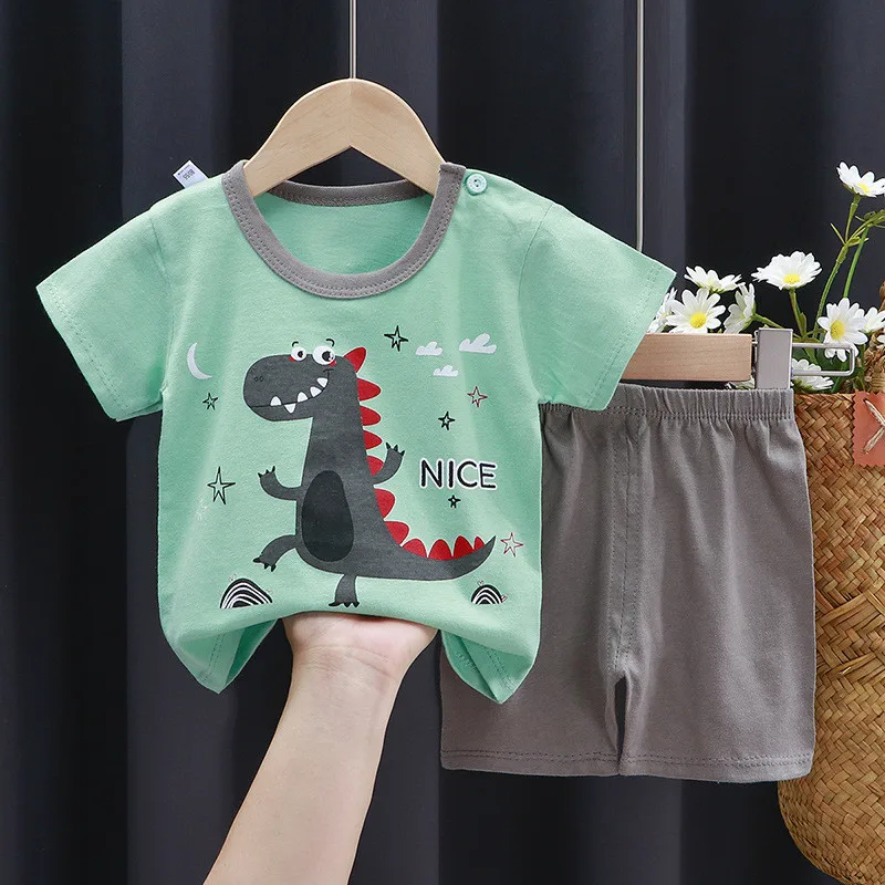 Kids Clothing Set Cotton Baby Boy T-shirt + Shorts