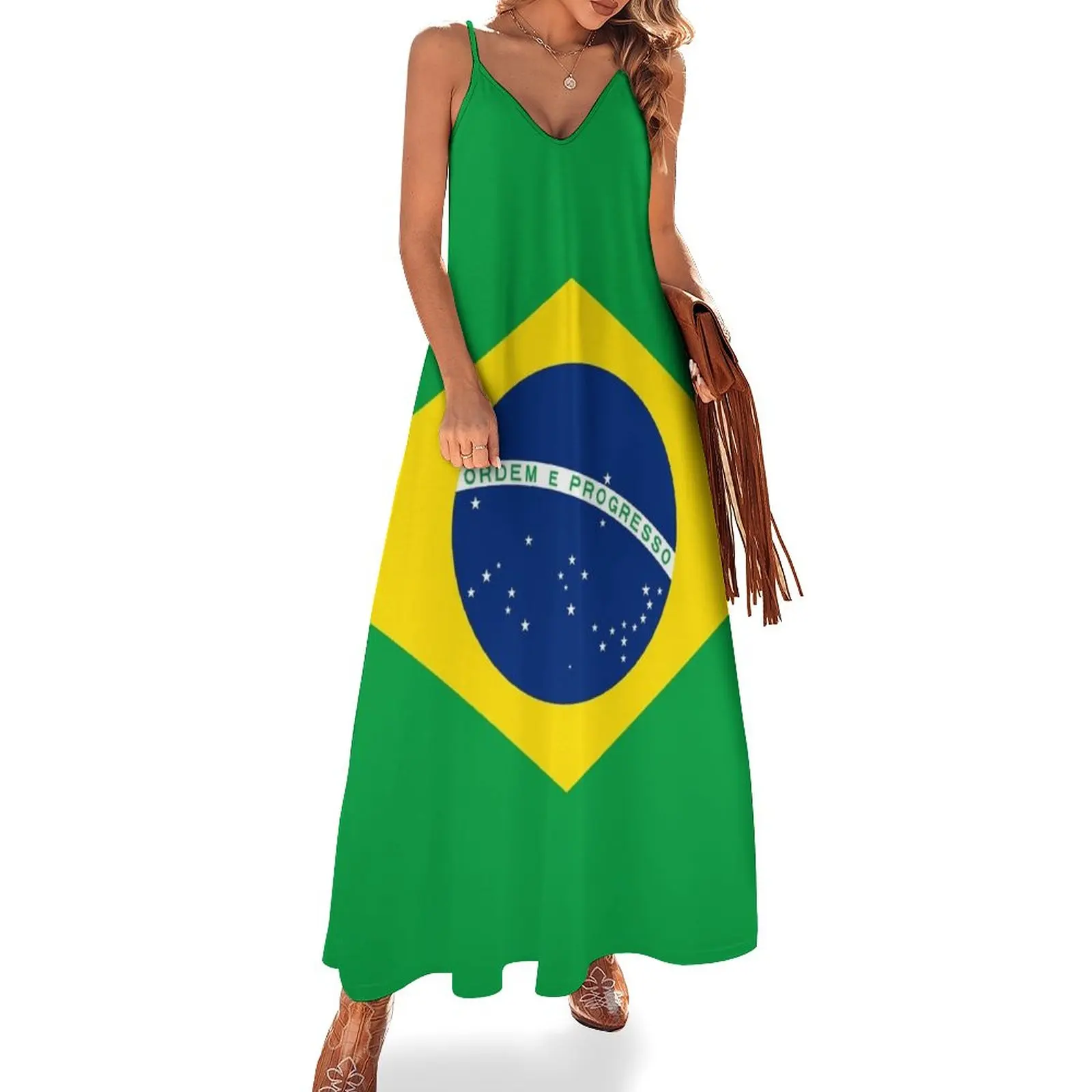 

Flag of Brazil Sleeveless Dress evening dresses women Aesthetic clothing dresses summer woman 2023