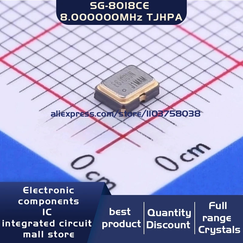 50 개/몫 X1G005211 SG-8018CE 8.000000MHz TJHPA 8mhz cmos 크리스탈 발진기 공진기 4SMD 재고 있음