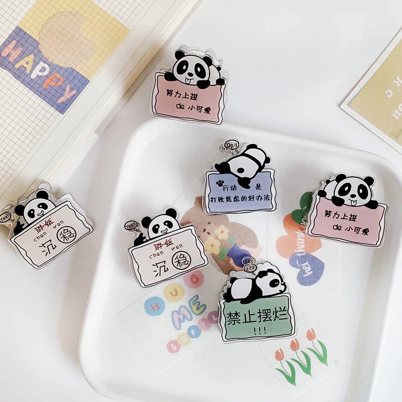 

ALLTU 4PCS Creative Panda Message Folder Photo Card Test Paper Classification Student Office Decorative Gifts Q068