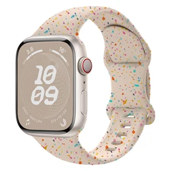 Enhanced Sport Silicone Loop Band - Soft and Durable Strap - 42mm 44mm 45mm 49mm (Milk tea)