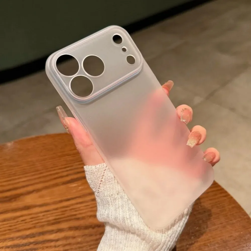 Luxury Frosted White Slim Matte Phone Case with Transparent Bumper