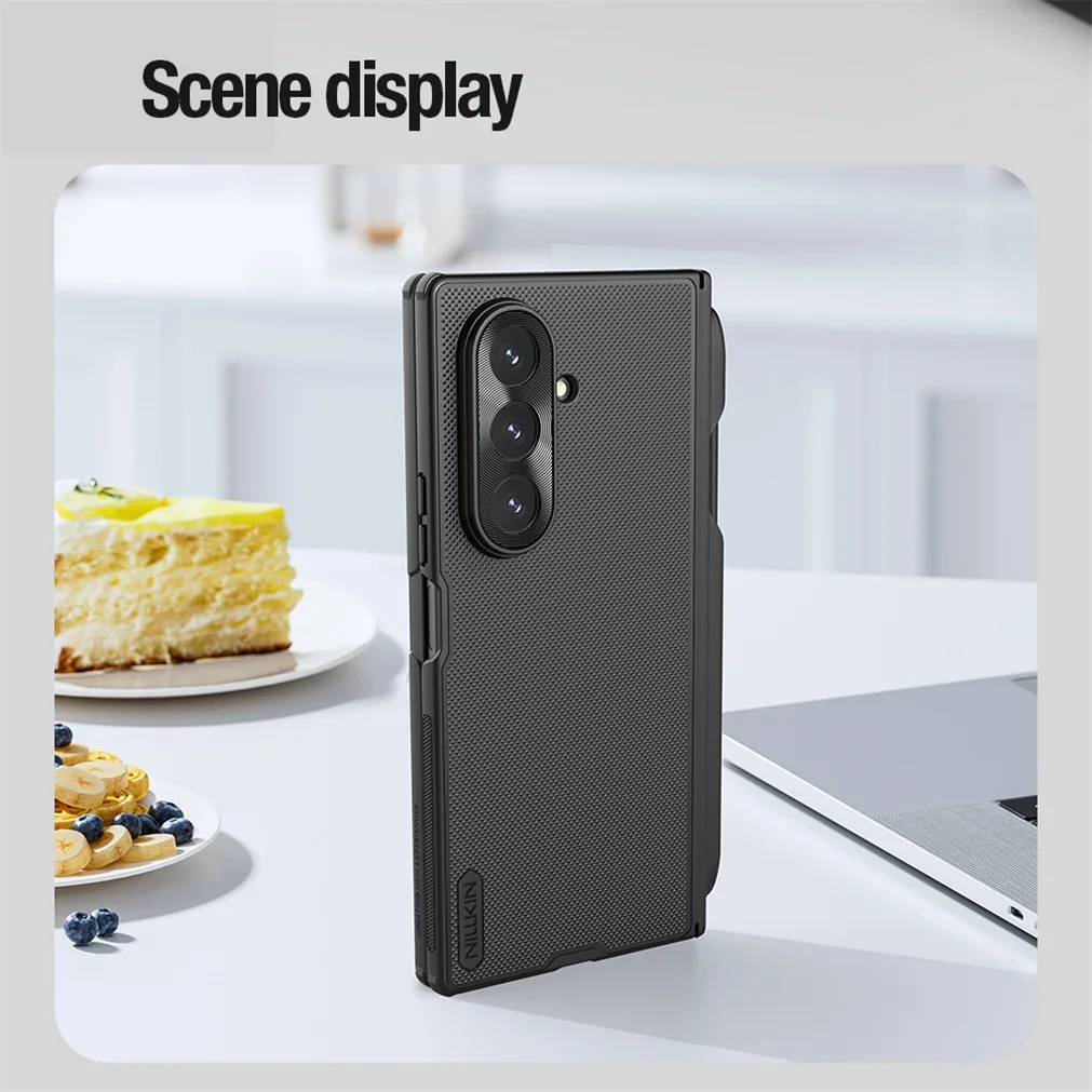 NILLKIN For Samsung Galaxy Z Fold 7 MagSafe Case Frosted Hinge Pen
