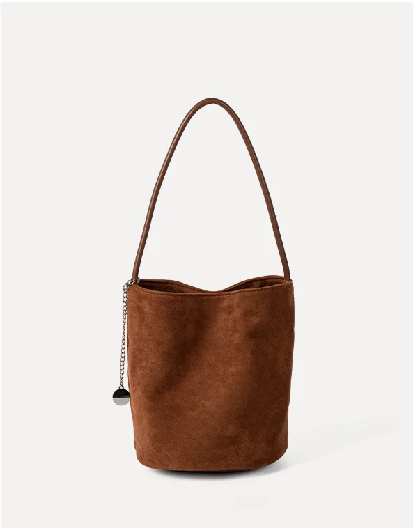 Sac à bandoulière simple en daim souple pour femme, nouvelle niche japonaise coréenne automne-hiver 2024, simple et polyvalent_voghion.com