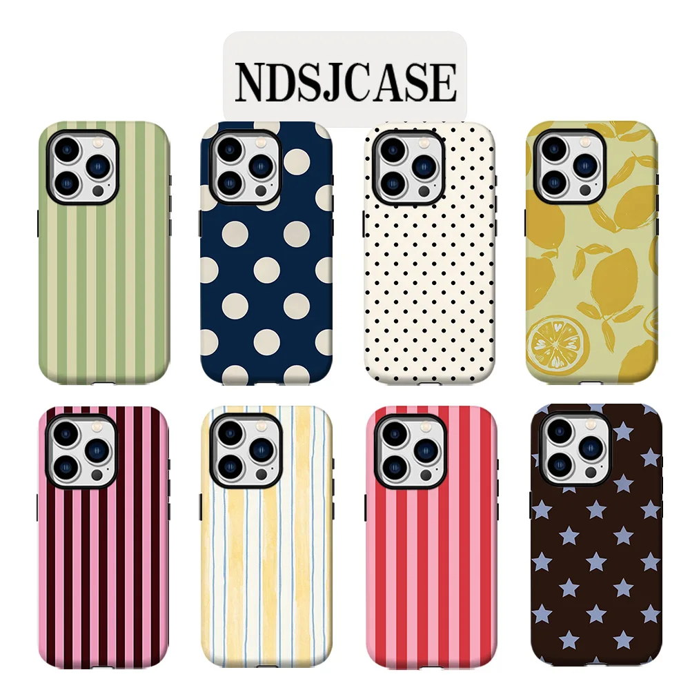Luxuriöse Polka-Dot-Handyhülle für iPhone 17 16 15 14 13 12 11 X XS XR XSMAX 7 8 Air Pro Max Plus Luxuriöse Doppelschicht-Rückabdeckung