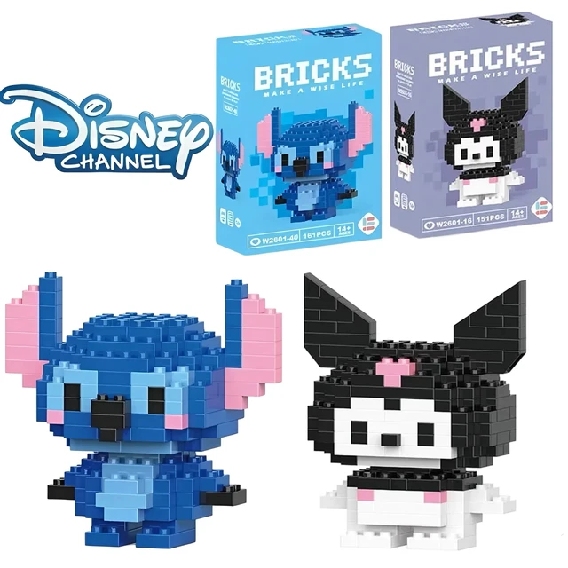 Disney LiLo Stitch Toys Building Blocks Sanrio Kuromi lega Anime Cartoon Character Model Building Blocks Toy for children Gift 1