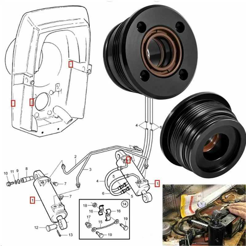 YMT Marine Tool Trim Cylinder RAM Rebuild Kit Fits for Volvo Penta 290 3860881 872612 872837 Duo Prop (2 Pack)