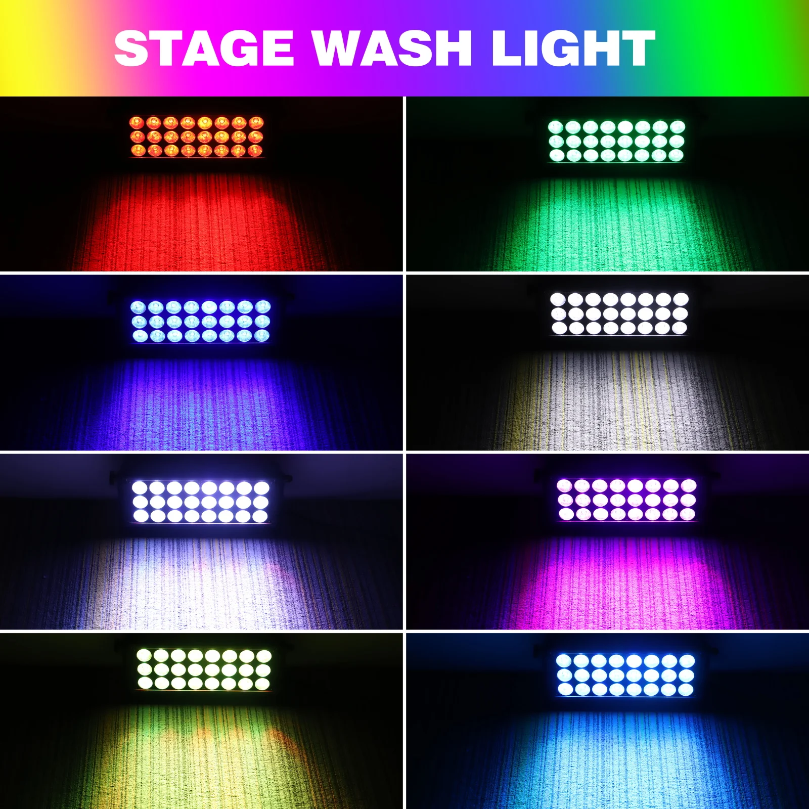 Somspot RGBW 24LED Wall Wash Color Mixing Rainbow Effect Stage Light Effect Projector for Outdoor Building projection lamp led stage light wall wash lamp
