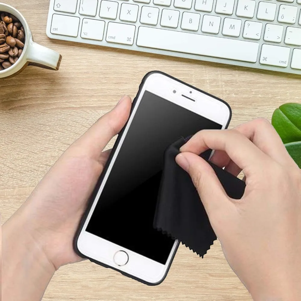 "12 Pack Microfiber Cloths in Assorted Colors - 6x7 Inches, Ideal for Eyeglasses and Smartphone Cleaning"