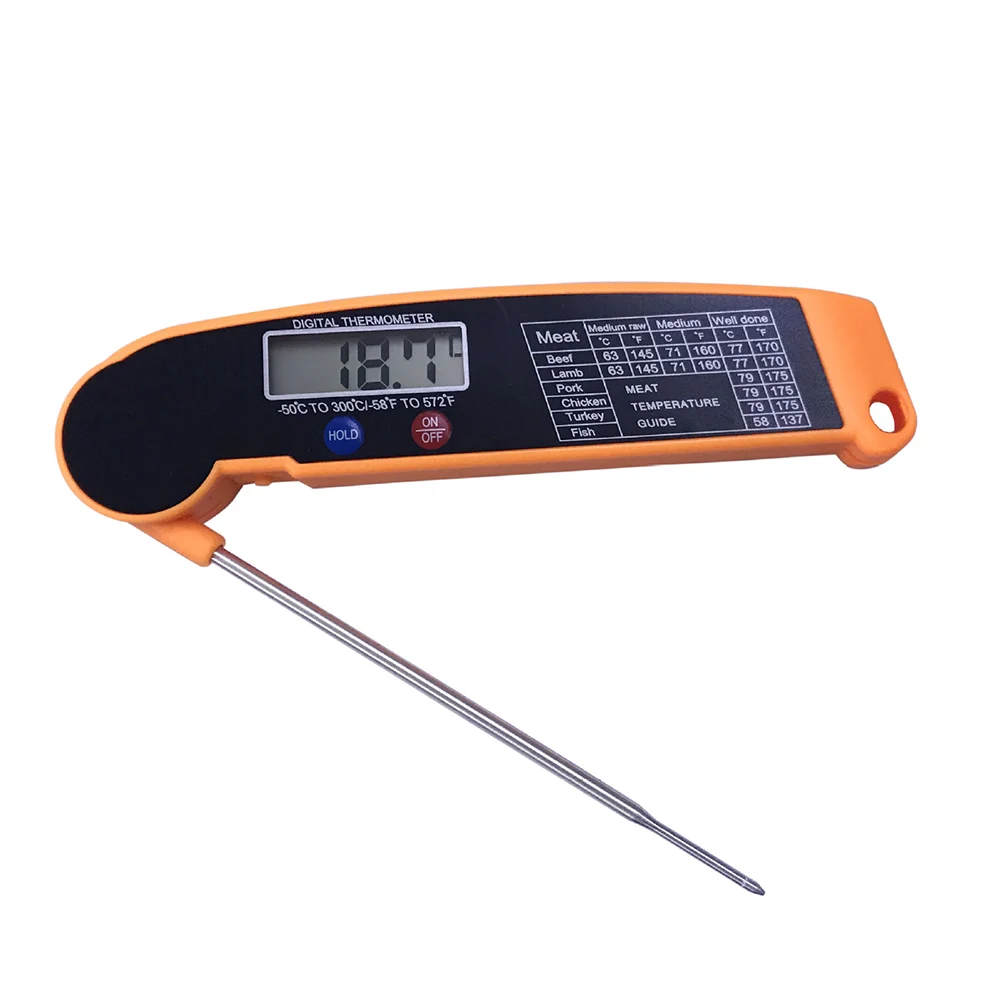

Digital BBQ Ultra-thin Probe Kitchen Cooking Foldable Food Thermometer Electronic Meat Stainless Steel