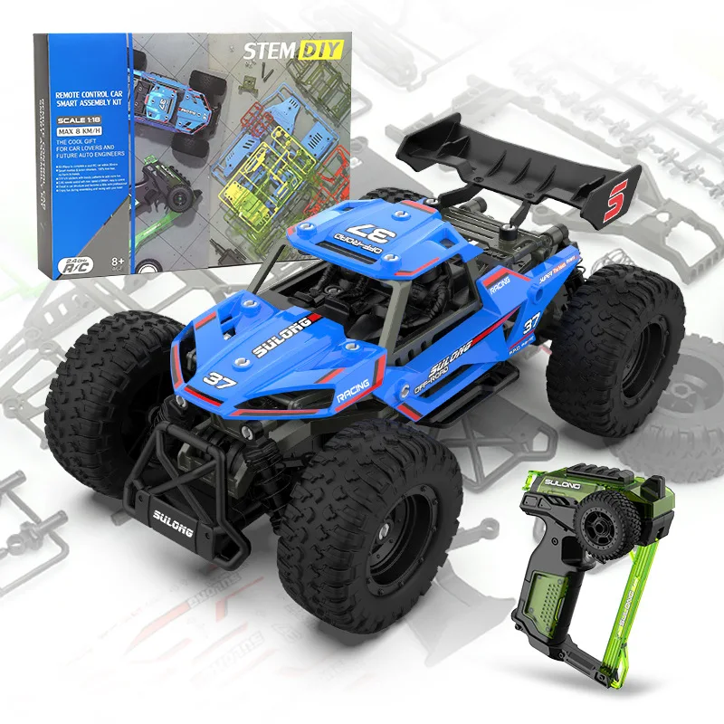 1:18 RC CAR DIY Assembly Stem Building Kit Toy Stunt Vehicle Off Road Climbing Simulation Model Car Electronic Gift for Kids Boy remote control lamborghini RC Cars