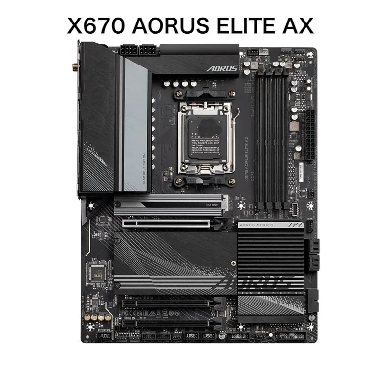 Per Gigabyte X670 Aorus Elite Ax Scheda Madre 128Gb Am5 Ddr5 Supporto Scheda Madre Cpu Serie Ryzen 7000 Testata Al 100% Ok Completamente Funzionante
