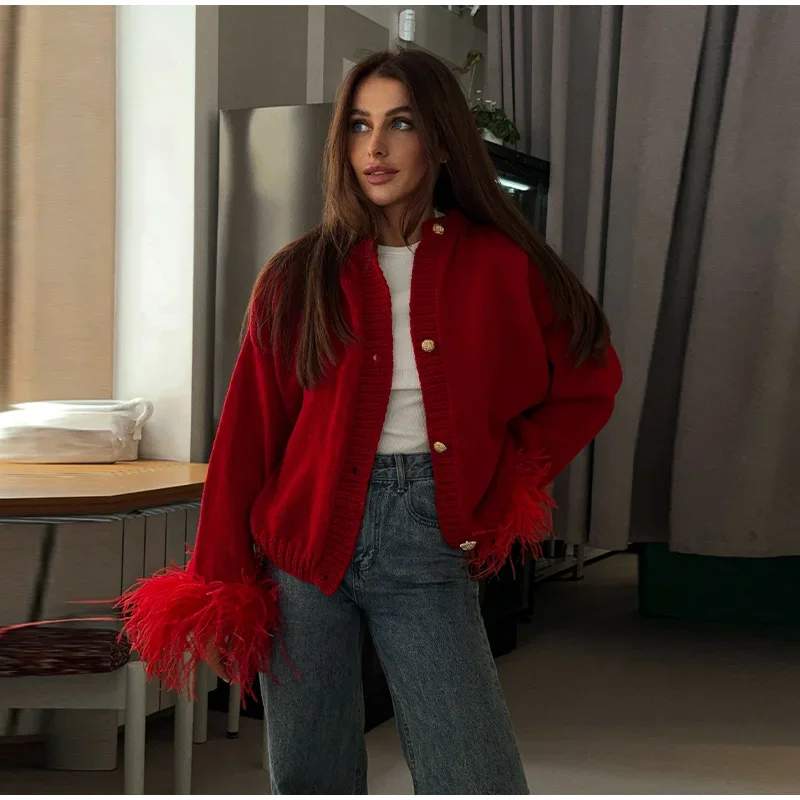 Suéter tipo cárdigan de retazos de moda para mujer, de manga larga, cintura alta, ajustado, esponjoso, Y2k, prendas de vestir exteriores, abrigo de punto para mujer, nuevo
